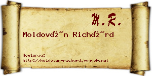 Moldován Richárd névjegykártya