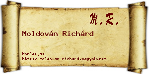 Moldován Richárd névjegykártya
