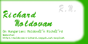 richard moldovan business card